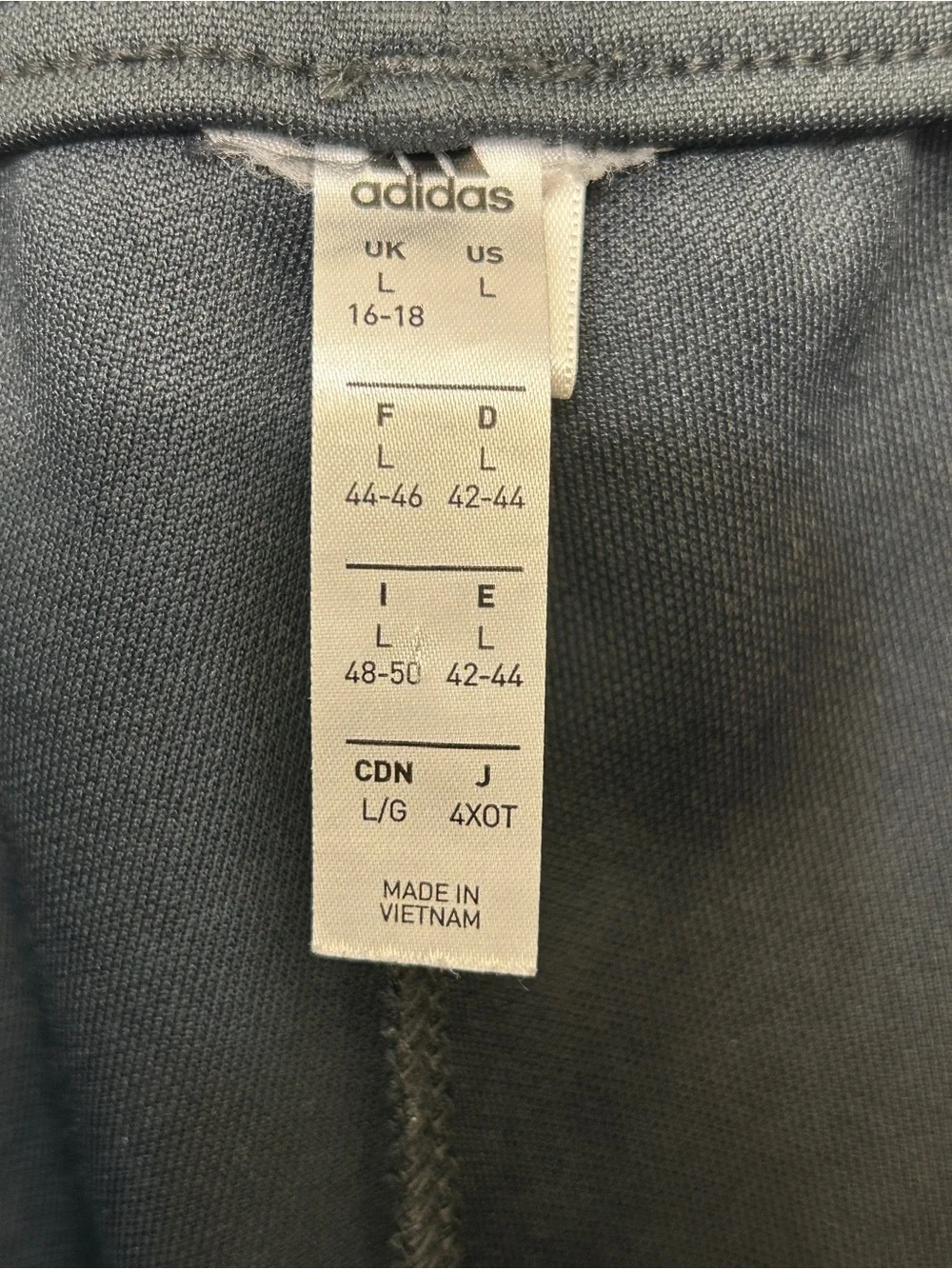 Adidas Grey Joggers with White Side Stripes size Large